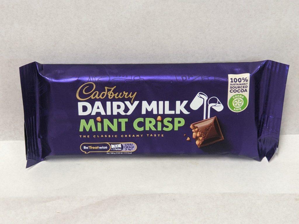 Cadbury Dairy Milk Mint Crisp Syds Pies 