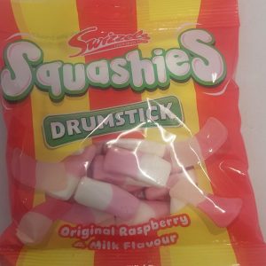 Swizzels Squashies Drumsticks Original Raspberry and Milk flavour